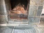 Gebogen hardglas haardscherm, Huis en Inrichting, Haarden, Ophalen, Zo goed als nieuw, Inbouwhaard, Houthaard