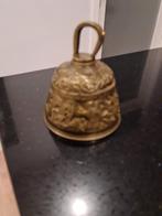 Antieke bronzen bel met decoraties, Ophalen of Verzenden, Brons