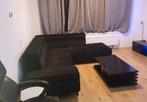 Hoekbank zwart velvet, Ophalen, 250 tot 300 cm, Gebruikt, Hoekbank