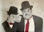 Schilderij Laurel & Hardy Olieverf, Nieuw, Schilderij, 100 tot 125 cm, 50 tot 75 cm