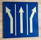 Uniek groot verkeersbord voorsorteervakken 80x80 cm, Ophalen