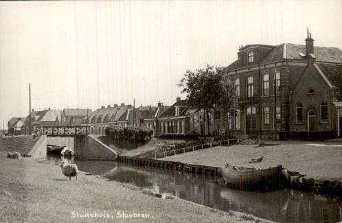 Stavoren - Stadshuis - FOtokaart, Verzamelen, Ansichtkaarten | Nederland, Ongelopen, Friesland, 1920 tot 1940, Ophalen of Verzenden