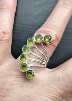 peridot ring maat 18,5, Sieraden, Tassen en Uiterlijk, Ringen, 18 tot 19, Verzenden, Nieuw, Dame