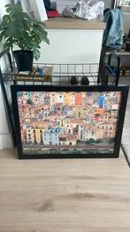Schilderij van kleurrijke huizen in Sardinië, Antiek en Kunst, Ophalen
