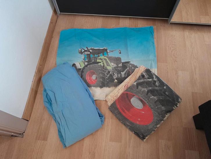 Dekbedovertrek  FENDT TRACTOR  & Hoeslaken  ( 1 persoons ), Kinderen en Baby's, Kinderkamer | Beddengoed, Zo goed als nieuw, Dekbedovertrek