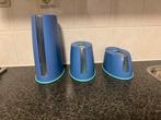 Tupperware bewaardozen set - 17 stuks, Ophalen of Verzenden, Gebruikt, Blauw, Bak of Kom