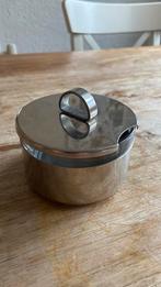 Italwaber inox 18-10 suikerpot glas en rvs, Ophalen of Verzenden, Gebruikt, Rvs