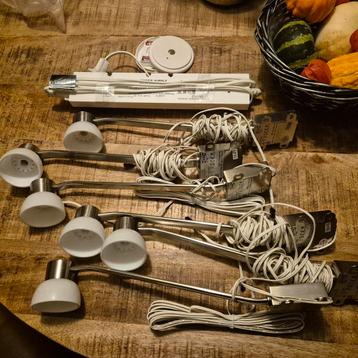 Ikea Lindshult kastverlichting 6x + led power supply beschikbaar voor biedingen