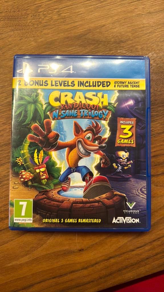 Crash Bandicoot N. Sane Trilogy, PS4, Spelcomputers en Games, Games | Sony PlayStation 4, Zo goed als nieuw, Platform, 1 speler