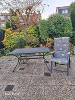 Tuinset met 4 stoelen + 3 losse stoelen, Ophalen of Verzenden, Gebruikt, Metaal, Stapelbaar