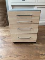 Bureau lade kast met wieltjes, Ophalen, Minder dan 50 cm, Zo goed als nieuw, 3 of 4 laden