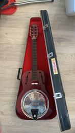 Matteacci semi-akoestische resonator incl koffer, Ophalen, Zo goed als nieuw, Resonator- of Dobrogitaar