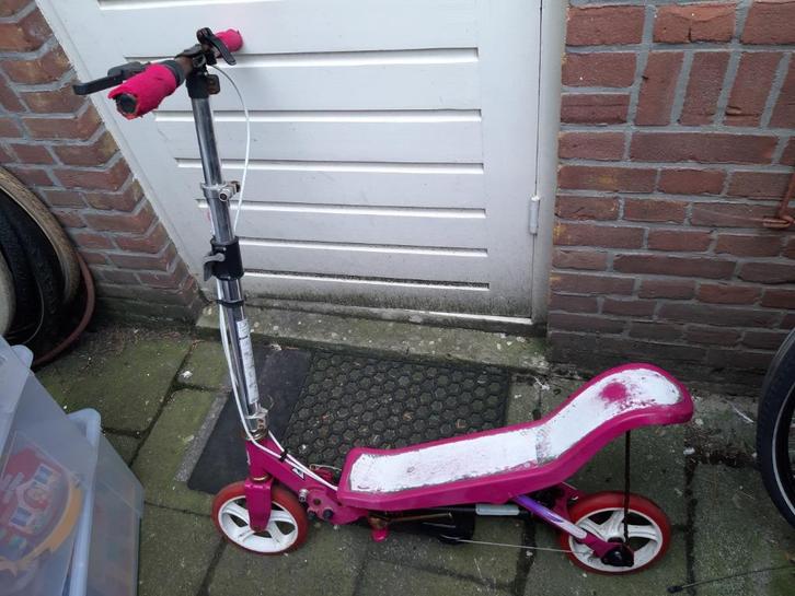 Spacescooter, deels wit/bruin. zwart, Meerdere soorten, Fietsen en Brommers, Steps, Gebruikt, Overige typen, Ophalen