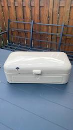 Brocante emaille broodbak/ broodtrommel wit, Ophalen