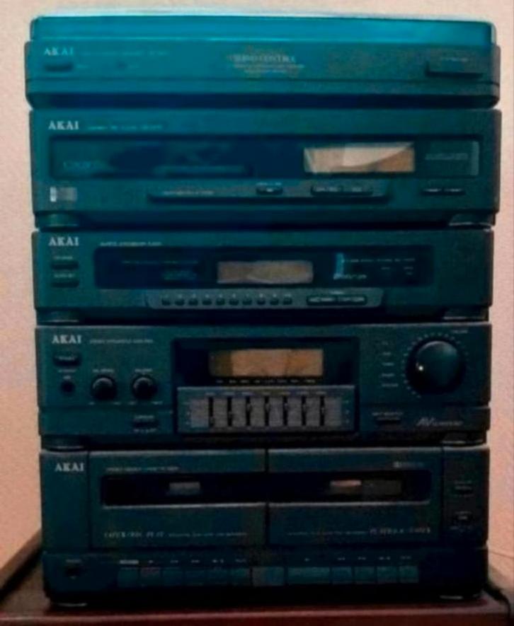 AKAI Stereoset tuner/versterker/cassette, CD, platenspeler, Audio, Tv en Foto, Stereo-sets, Gebruikt, Akai, Ophalen