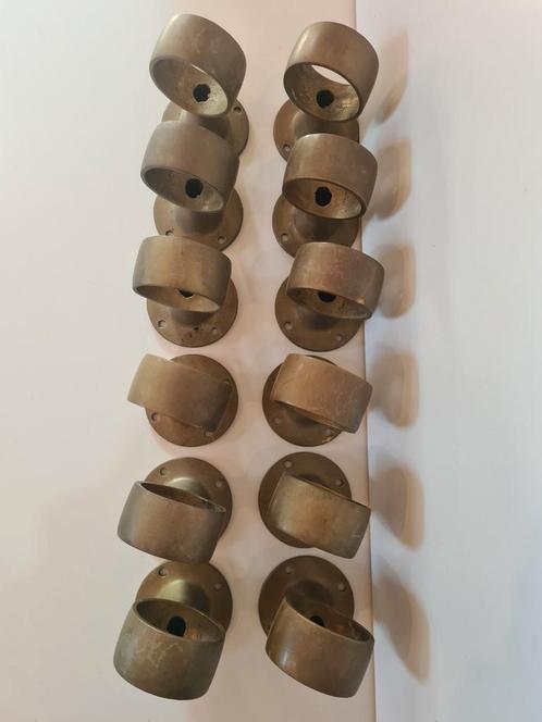 12x Touw Trapleuninghouders antiek messing trapleuning trap, Antiek en Kunst, Antiek | Koper en Brons, Ophalen of Verzenden