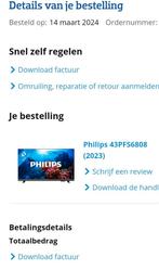 Philips tv 43 inch incl verzekering, Ophalen, Zo goed als nieuw, 100 cm of meer, Philips
