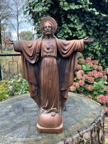 Jezus H. Hart ❤️ Bronzen Beeld - Jaren 20/30 - 21 cm hoog beschikbaar voor biedingen