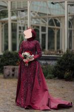 Bordeauxrode Henna/ verlovings/ gala Jurk - Maat 38-42, Maat 38/40 (M), Huwelijk, Ophalen of Verzenden, Zo goed als nieuw