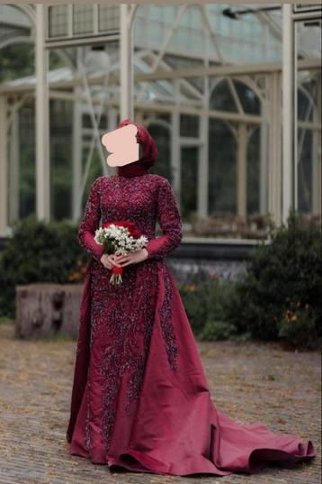Bordeauxrode Henna/ verlovings/ gala Jurk - Maat 38-42 beschikbaar voor biedingen
