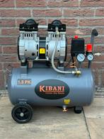Kibani stille compressor 24 Liter, Doe-het-zelf en Verbouw, Compressors, Ophalen, 6 tot 10 bar, Zo goed als nieuw, Minder dan 200 liter/min