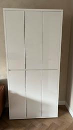 Witte Kledingkast met Veel Planken, Huis en Inrichting, Kasten | Kledingkasten, Ophalen, 100 tot 150 cm, 200 cm of meer, Zo goed als nieuw