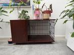hondenbench Fido Studio van Omlet met garderobe in notelaar, Dieren en Toebehoren, Hondenbenches, Ophalen, Gebruikt