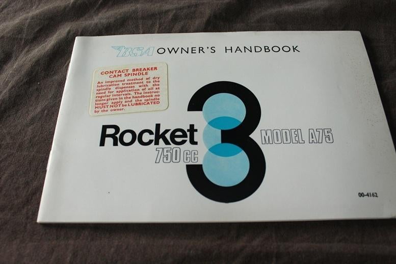 BSA Rocket 3 750cc model A75 1969  owner's handbook, Motoren, Ophalen of Verzenden, Overige merken