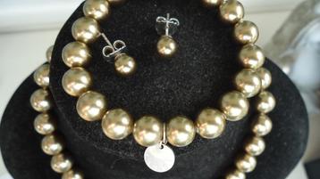 TI SENTO set 2x ketting armband en oorbellen parels  beschikbaar voor biedingen
