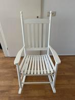 Witte Schommelstoel Hout, Huis en Inrichting, Stoelen, Ophalen, Gebruikt, Wit, Eén