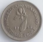 RHODESIË & NYASSALAND : 3 PENCE 1956 KM 3 beter jaar, Postzegels en Munten, Munten | Afrika, Verzenden, Overige landen, Losse munt