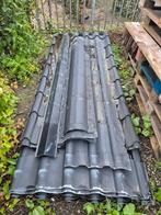 Dakpanplaten dakplaten golfplaten, Doe-het-zelf en Verbouw, Dakpannen en Dakbedekking, Dakplaat of Dakpanplaat, Gebruikt, Zwart