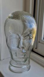 Vintage, glazen hoofd, mannequin-/koptelefoon hoofd, Ophalen of Verzenden