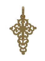 18 karaats gouden ketting kruis hanger emaille Vintage, Goud, Goud, Met edelsteen, Ophalen of Verzenden