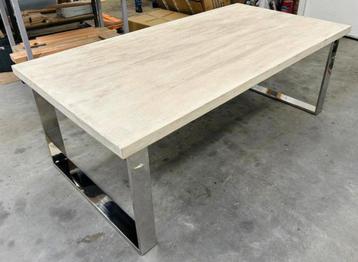 Eettafel betonlook, 210x100cm, showroommodel beschikbaar voor biedingen