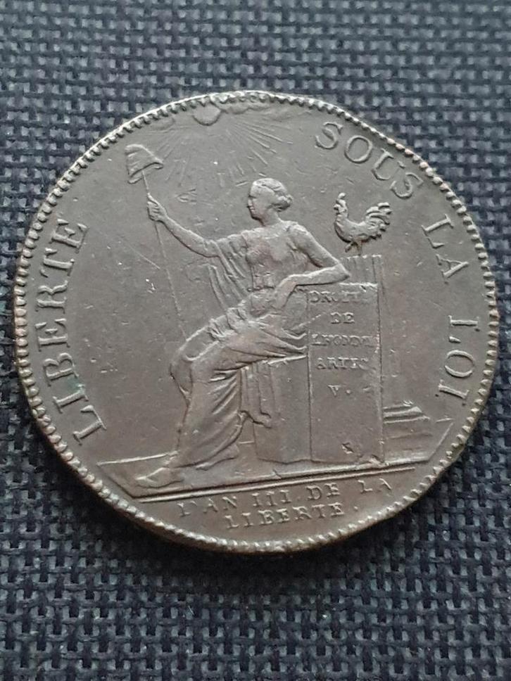 Oude munt 2 Soles 1791 Monneron Freres, Postzegels en Munten, Munten | Europa | Niet-Euromunten, Losse munt, Frankrijk, Ophalen of Verzenden