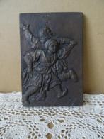 Albrecht Dürer antiek brons reliëf Boerenpaar dansend 10x15, Ophalen of Verzenden, Brons