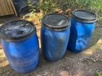 blauwe ton tonnen, Tuin en Terras, Regentonnen, 75 tot 150 liter, Ophalen, Gebruikt, Kunststof