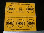 6x sticker ARAG logo met recht verzekerd, Verzamelen, Stickers, Verzenden, Zo goed als nieuw, Bedrijf of Vereniging