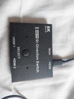 Bidirectional hdmi 2.1 switch (8k 120hz), Zo goed als nieuw, Ophalen, HDMI-kabel