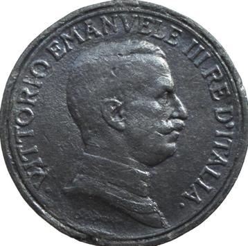 Italië 2 lire 1916 (contemporaine vervlasing, zeldzaam)  beschikbaar voor biedingen