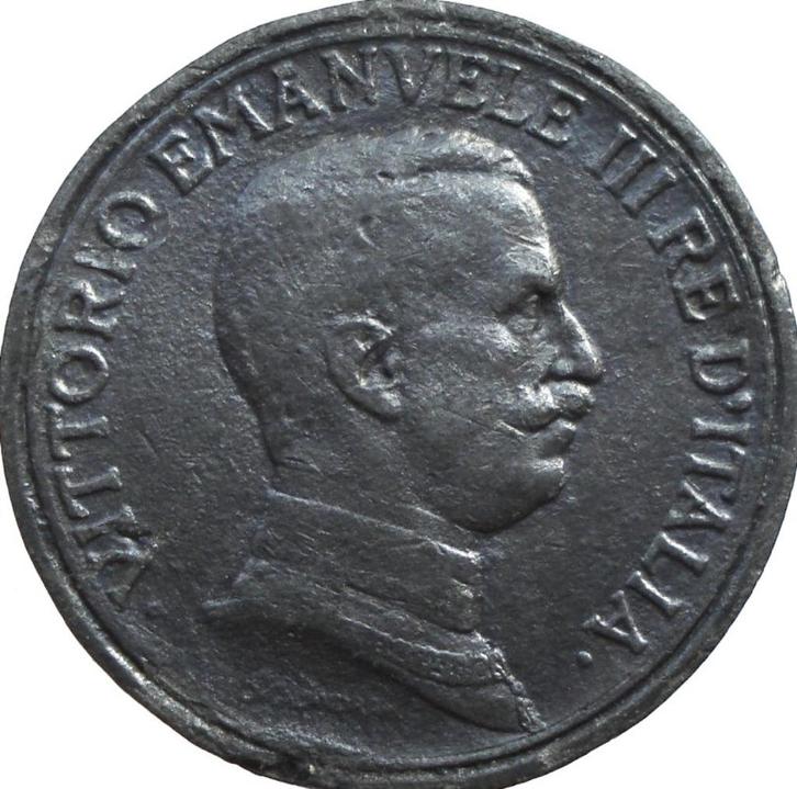 Italië 2 lire 1916 (contemporaine vervlasing, zeldzaam), Postzegels en Munten, Munten | Europa | Niet-Euromunten, Losse munt, Italië