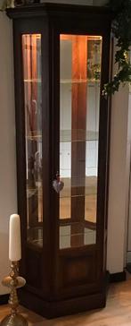 Te koop eiken vitrine kast, Huis en Inrichting, Kasten | Vitrinekasten, Ophalen, 50 tot 100 cm, Zo goed als nieuw, 150 tot 200 cm
