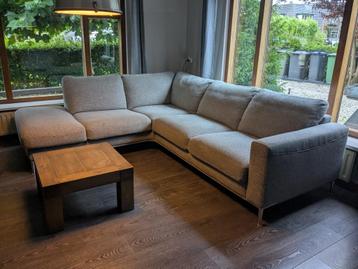Grijze hoekbank 240x205x90, zithoogte 45 beschikbaar voor biedingen