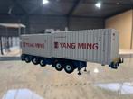 Tekno trailer + containers P. Visser, Hobby en Vrije tijd, Modelauto's | 1:50, Ophalen, Tekno, Zo goed als nieuw, Bus of Vrachtwagen