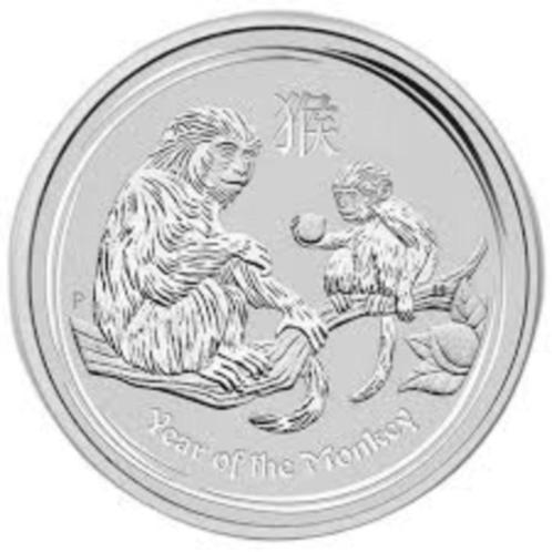 1 OUNCE LUNAR 2 MONKY 2016 0.999 ZILVER MUNT OZ AAP, Postzegels en Munten, Edelmetalen en Baren, Zilver, Ophalen of Verzenden