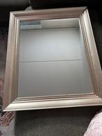 Spiegel met zilverkleurige rand, Huis en Inrichting, Woonaccessoires | Spiegels, Ophalen, Zo goed als nieuw, Minder dan 100 cm
