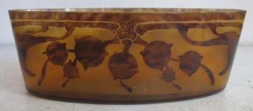 art deco acid etched Le Verre Francais Schneider fruitcoup beschikbaar voor biedingen