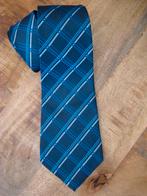 100% zijde Stropdas Blauw ruit handgeweven -NIEUW-, Kleding | Heren, Ophalen of Verzenden, Nieuw, Blauw, Met patroon