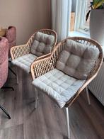 2x IKEA Nilsove/Norna rotan stoel met kussens, Huis en Inrichting, Stoelen, Ophalen, Zo goed als nieuw, Bruin, Twee